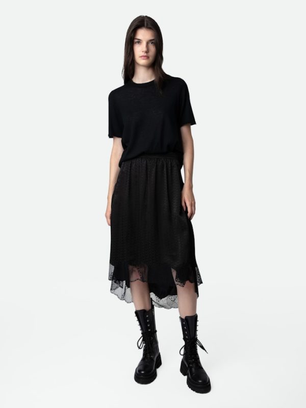 Jupe Joslin Jacquard Zv 3d Noir - Taille 34 - Femme - Zadig & Voltaire