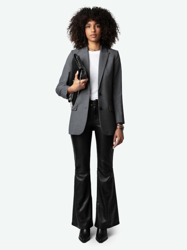 Blazer Viva Strass Gris Chine - Taille 34 - Femme - Zadig & Voltaire