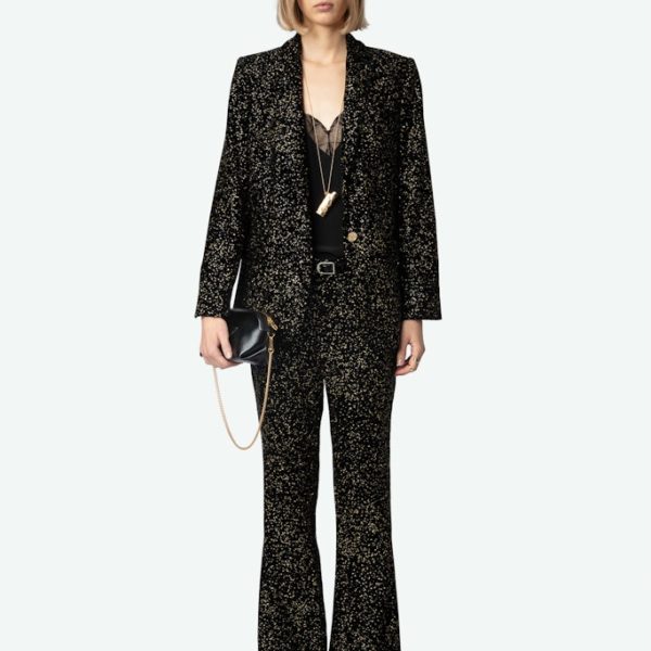 Blazer Valse Velours Noir - Taille 34 - Femme - Zadig & Voltaire