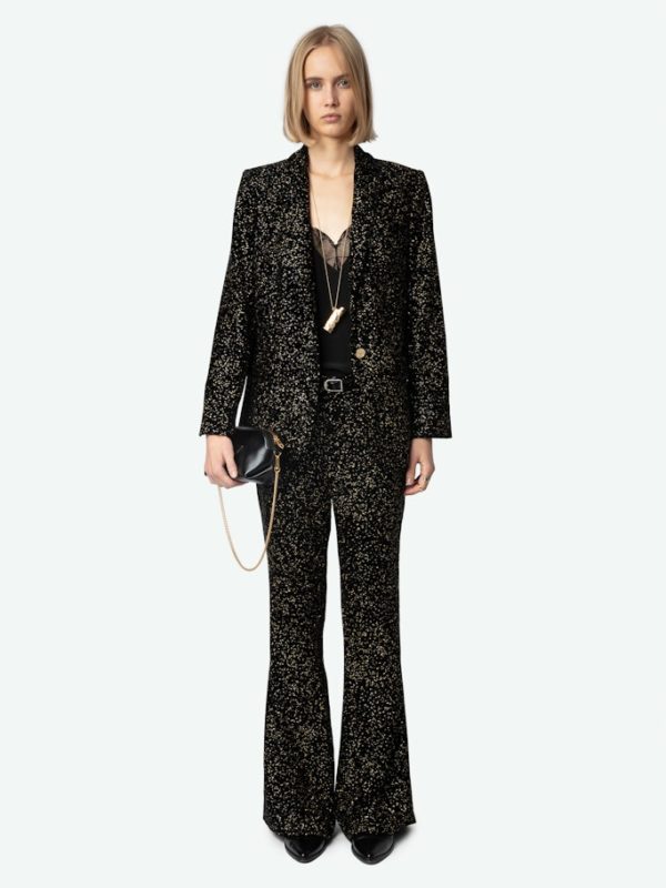 Blazer Valse Velours Noir - Taille 34 - Femme - Zadig & Voltaire