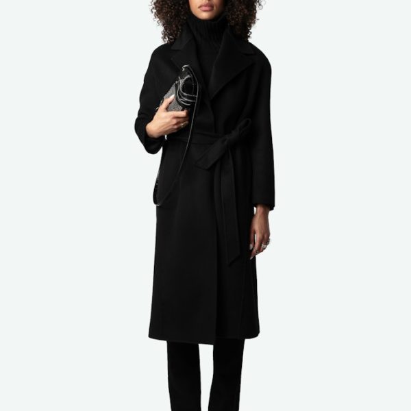 Manteau Meli Noir - Taille XS - Femme - Zadig & Voltaire