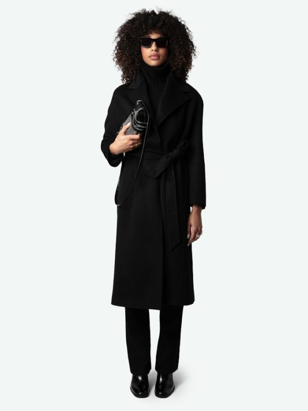 Manteau Meli Noir - Taille XS - Femme - Zadig & Voltaire