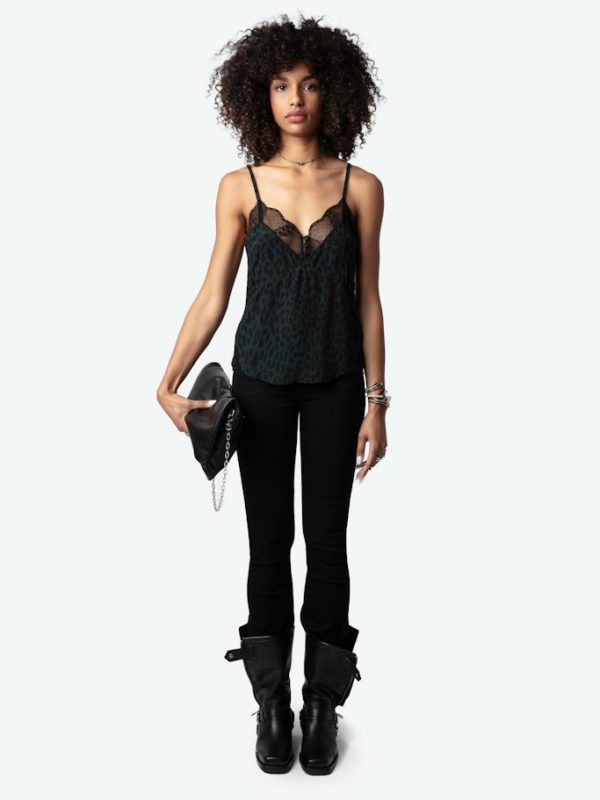 Caraco Cyoko Léopard Peaks - Taille XS - Femme - Zadig & Voltaire