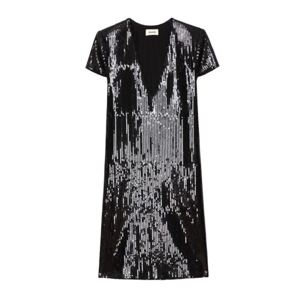 Robe Rashu Sequins Noir – Taille S – Femme – Zadig & Voltaire