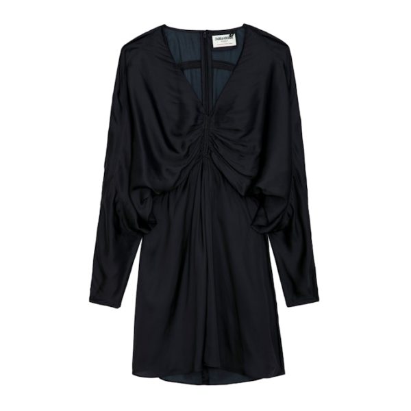 Robe Rooth Satin Noir - Taille XS - Femme - Zadig & Voltaire