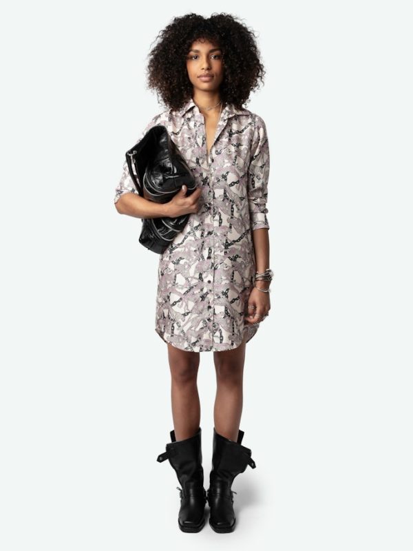 Robe Rais Soie Ecru - Taille XS - Femme - Zadig & Voltaire