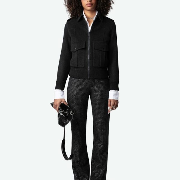 Blouson Luka Anthracite - Taille XS - Femme - Zadig & Voltaire