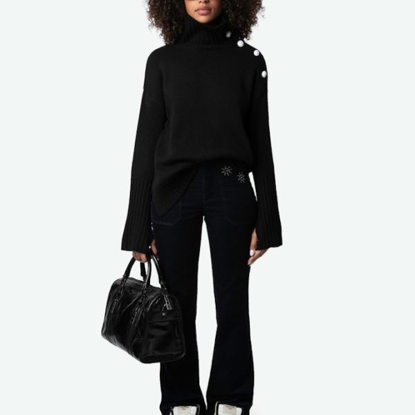 Pantalon Pista Velours Encre – Taille 34 – Femme – Zadig & Voltaire