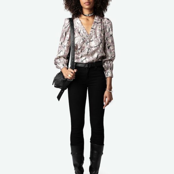 Tunique Telia Soie Ecru - Taille L - Femme - Zadig & Voltaire
