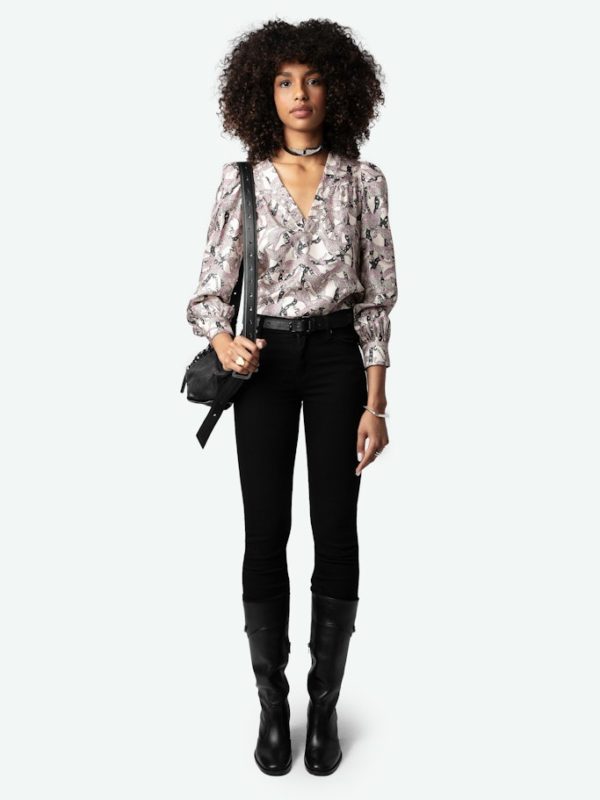 Tunique Telia Soie Ecru - Taille L - Femme - Zadig & Voltaire