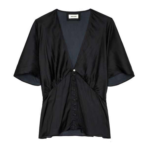 Top Thodri Satin Noir - Taille XS - Femme - Zadig & Voltaire