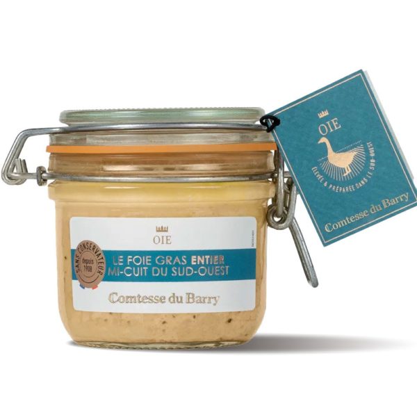 Foie gras d'oie entier du Sud-Ouest mi-cuit 180 g-Comtesse du Barry