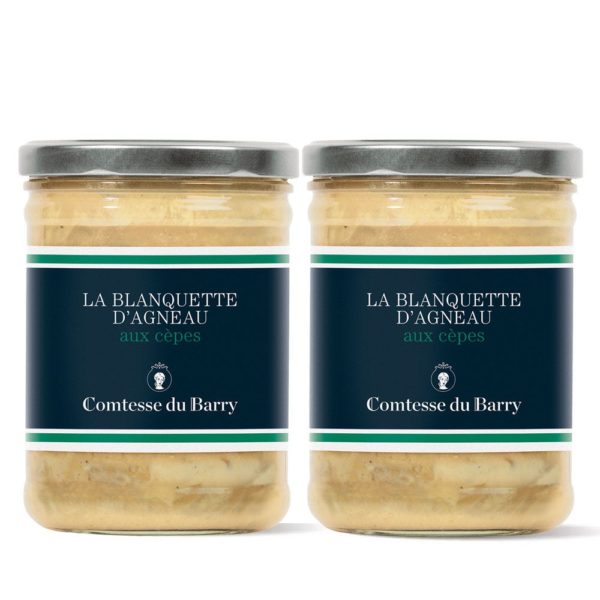 Lot de 2 blanquettes d'agneau aux cèpes-Comtesse du Barry