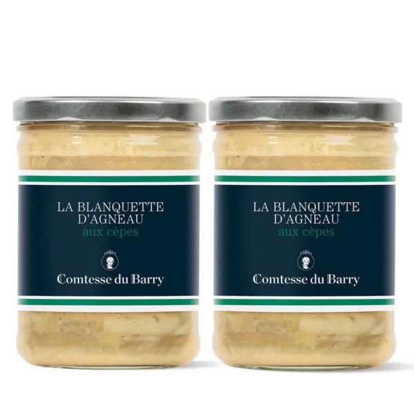 Lot de 2 Blanquettes d'agneau aux cèpes-Comtesse du Barry
