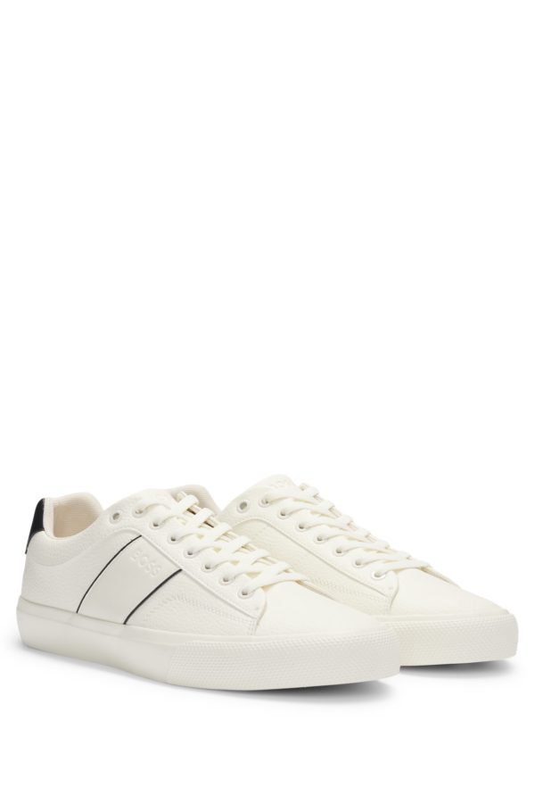 Hugo Boss Baskets en similicuir à textures unies et grainées