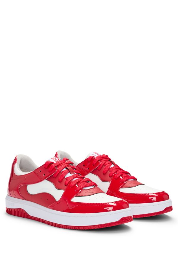 Hugo Boss Baskets en similicuir verni