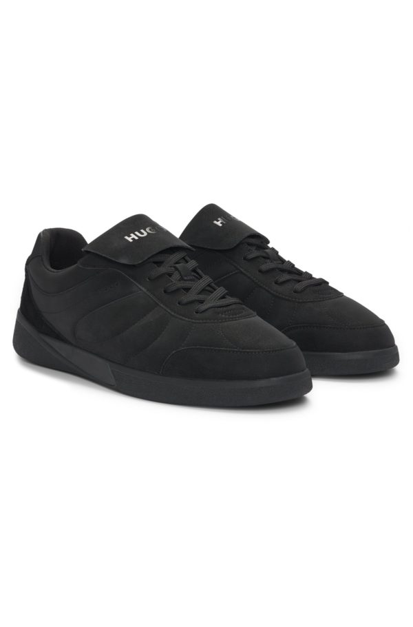 Hugo Boss Baskets imitation nubuck avec languette à rabat