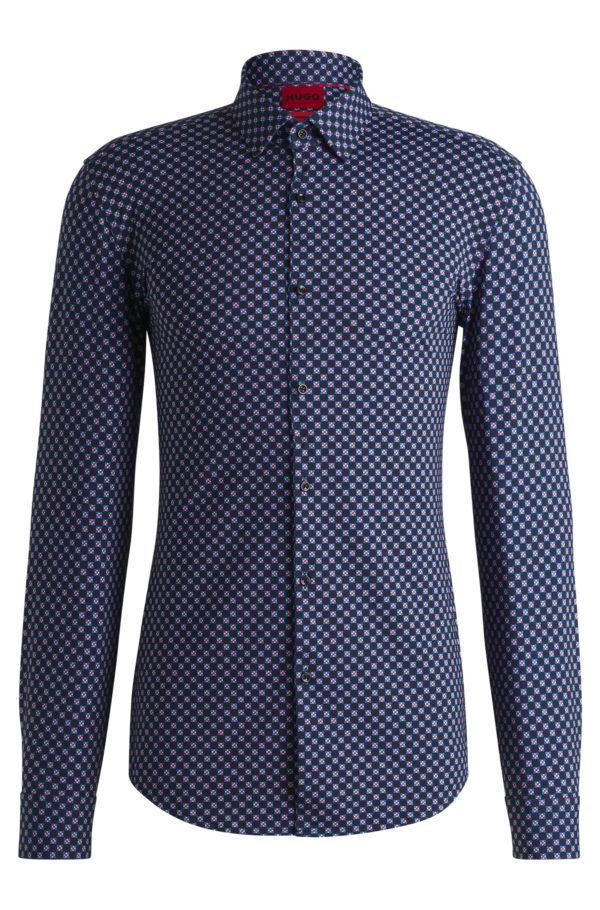 Hugo Boss Chemise Slim en jersey stretch imprimé performant