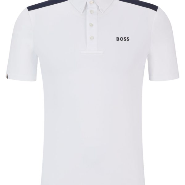 Hugo Boss Chemise d’équitation à manches mi-longues avec empiècements aux épaules