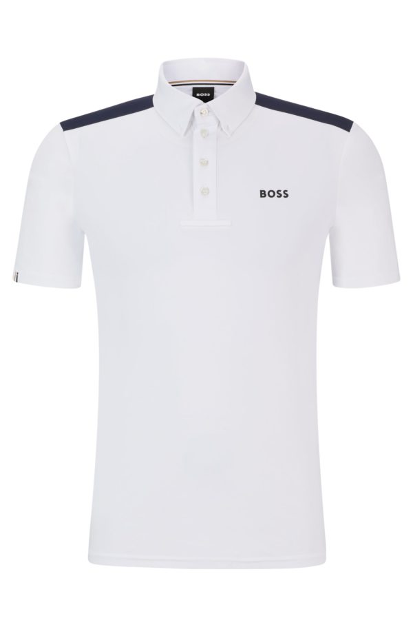 Hugo Boss Chemise d’équitation à manches mi-longues avec empiècements aux épaules