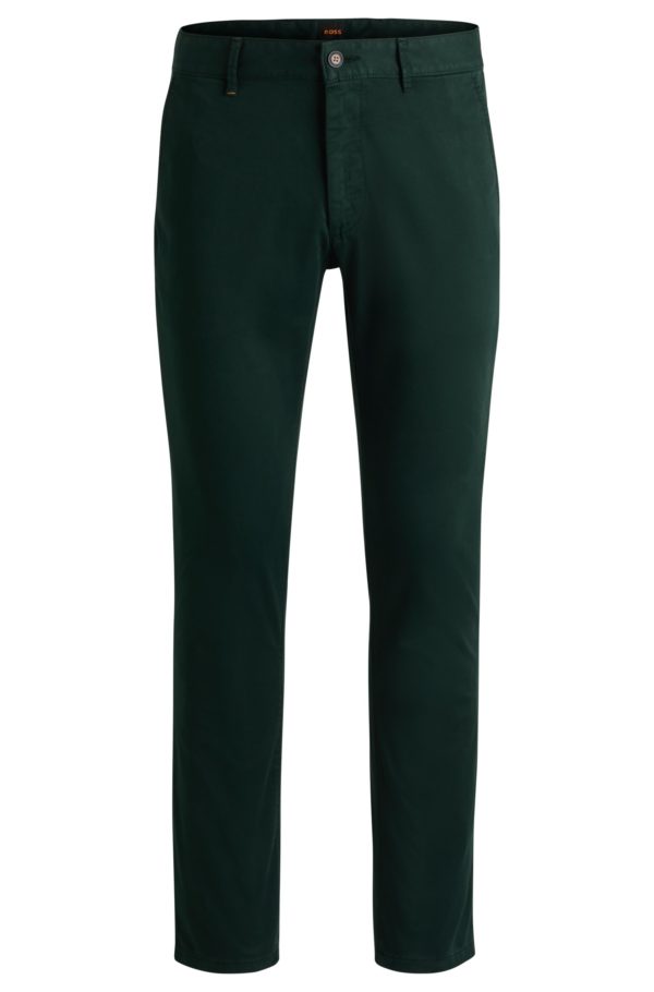 Hugo Boss Chino Slim en satin de coton stretch