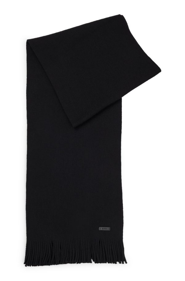 Hugo Boss Écharpe en maille Raschel de laine mérinos