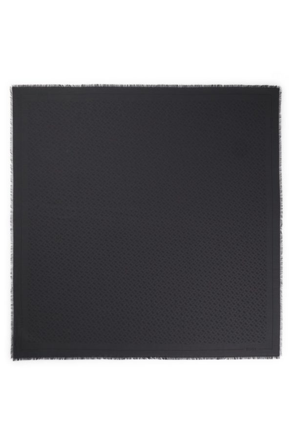 Hugo Boss Foulard en modal et laine avec monogramme jacquard
