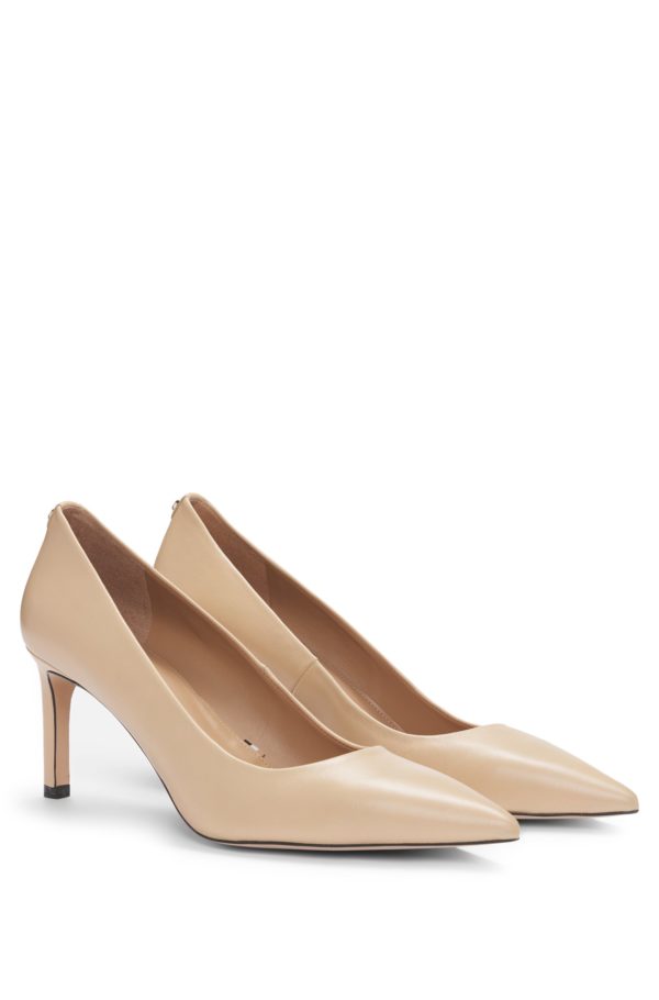 Hugo Boss Escarpins à talons en cuir nappa