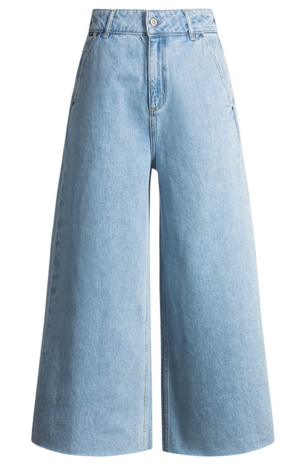 Hugo Boss Jean large court en denim bleu