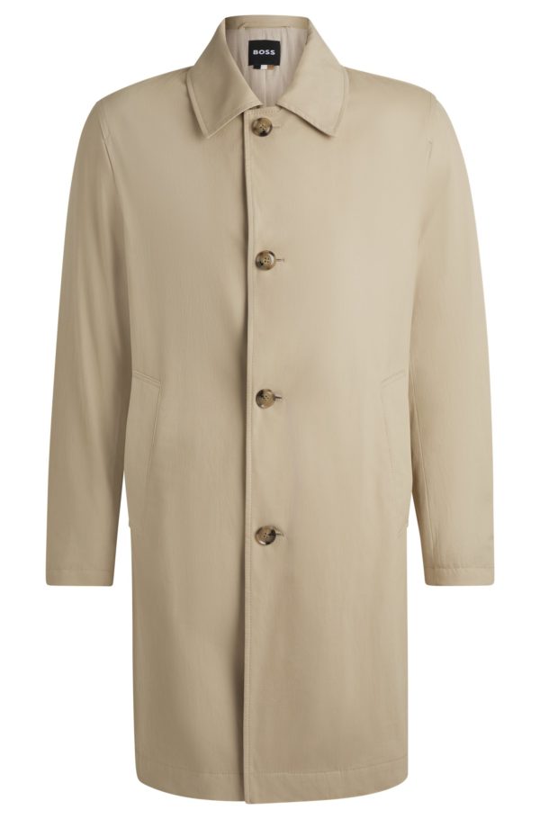 Hugo Boss Manteau à la coupe classique en coton mélangé