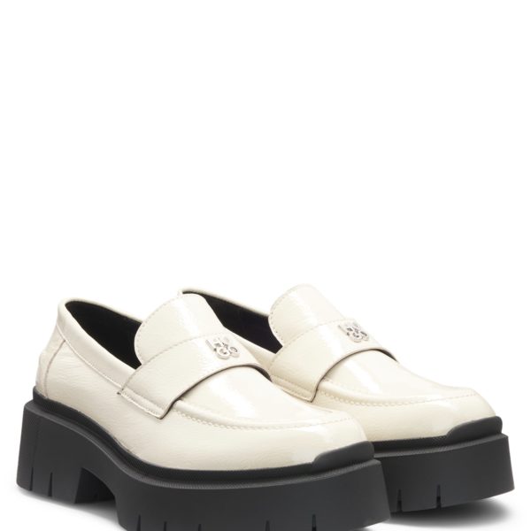 Hugo Boss Mocassins en cuir à semelle épaisse et logo revisité