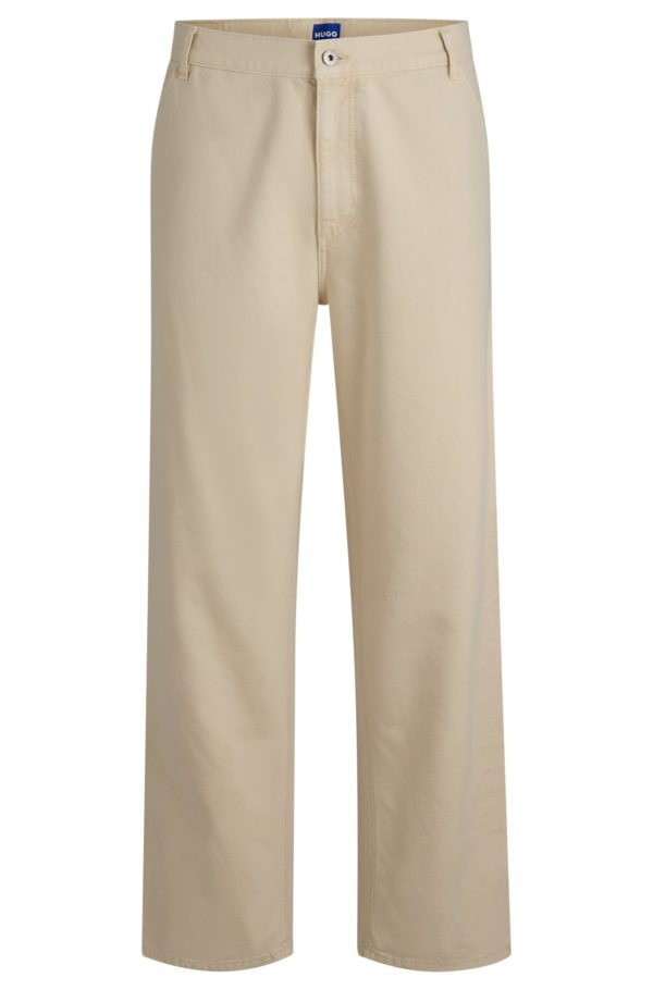Hugo Boss Pantalon Baggy en toile de coton