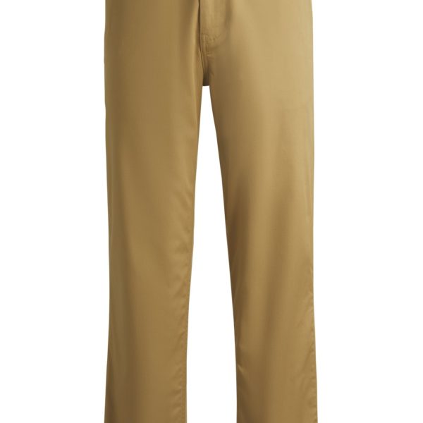 Hugo Boss Pantalon droit en twill de coton mélangé