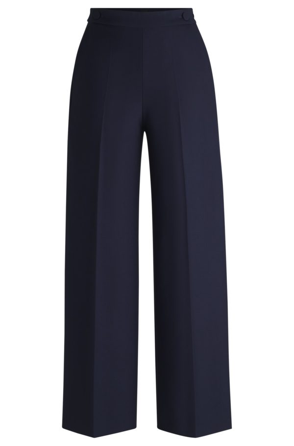Hugo Boss Pantalon large à taille boutonnée