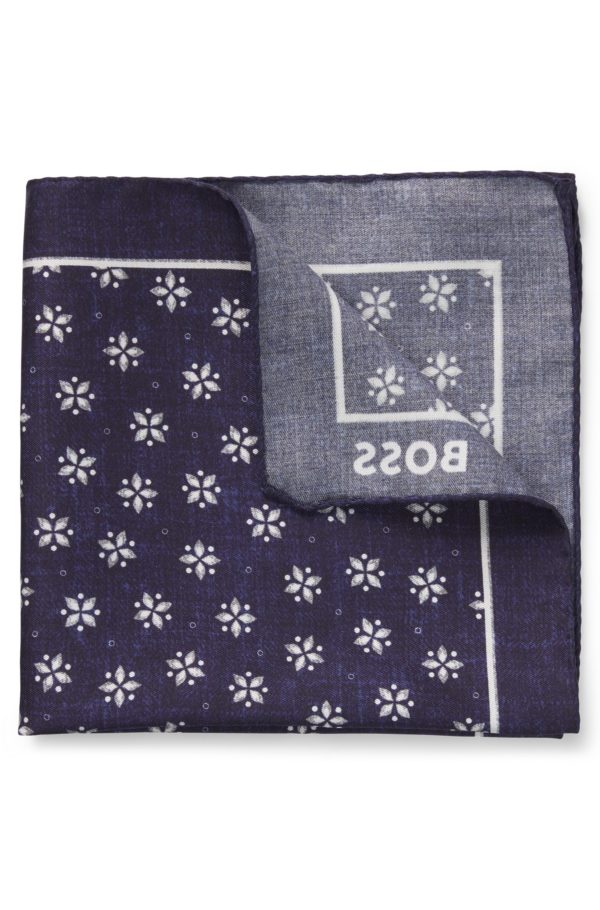 Hugo Boss Pochette de costume logotée avec bordure imprimée