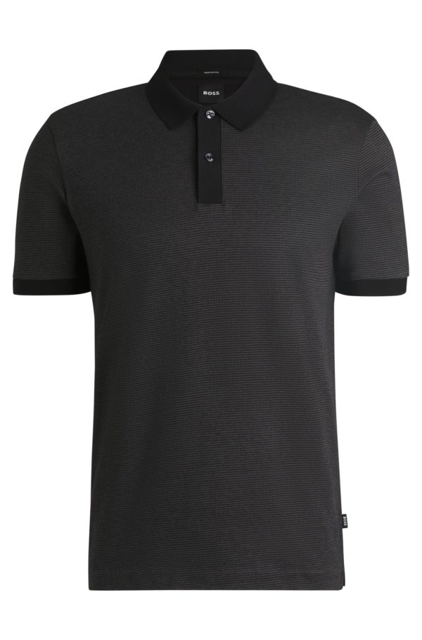 Hugo Boss Polo en coton mercerisé à micro motif