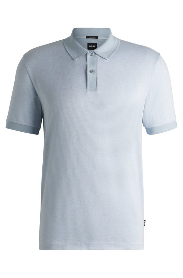 Hugo Boss Polo en coton mercerisé à micro motif
