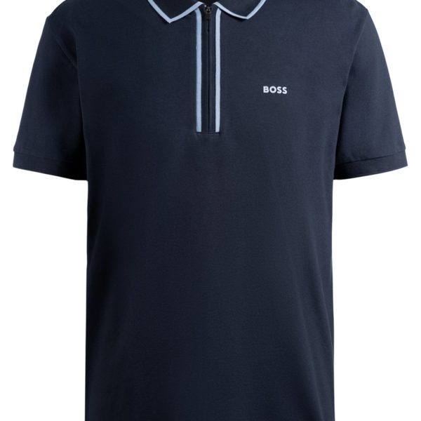 Hugo Boss Polo en coton stretch à rayures contrastantes