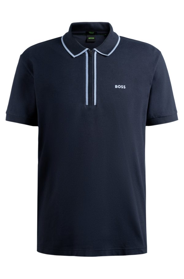 Hugo Boss Polo en coton stretch à rayures contrastantes