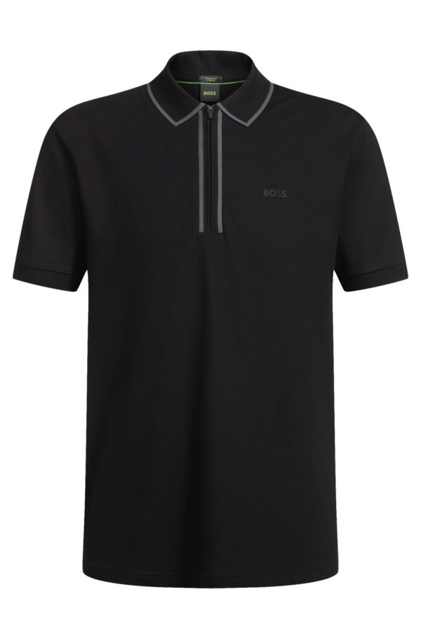 Hugo Boss Polo en coton stretch à rayures contrastantes