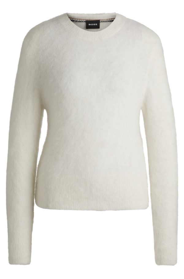 Hugo Boss Pull à col rond en doux alpaga mélangé