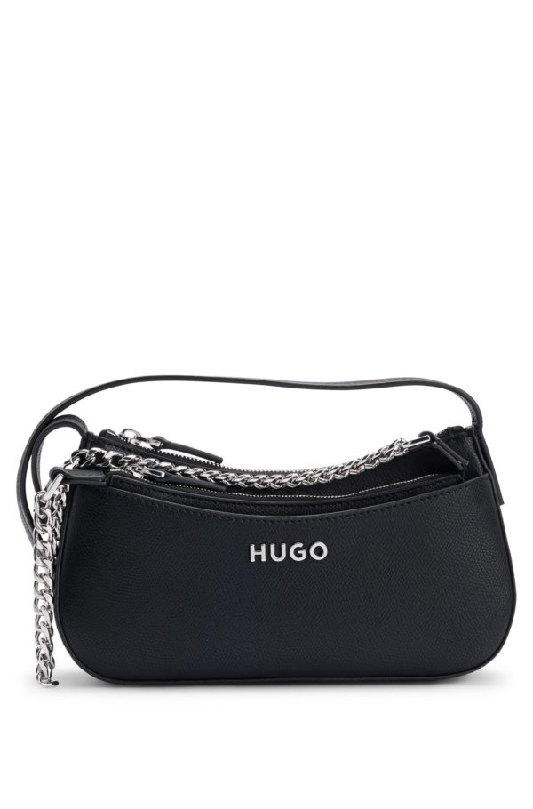 Hugo Boss Sac porté croisé en similicuir avec pochette amovible et logo