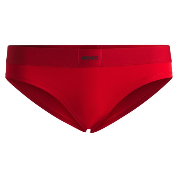 Hugo Boss Slip en coton stretch avec étiquette logotée rouge