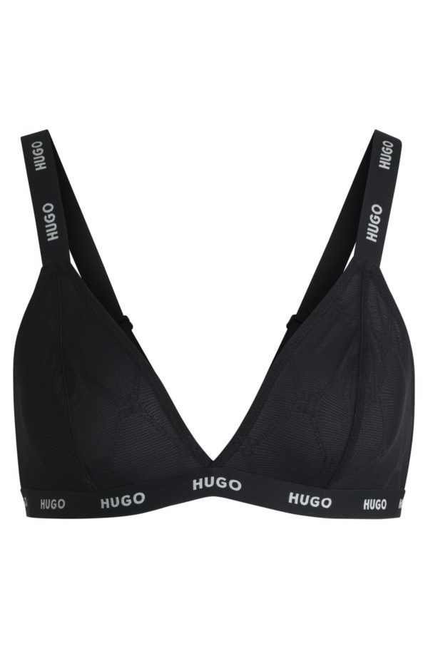 Hugo Boss Soutien-gorge triangle en dentelle emblématique avec logos
