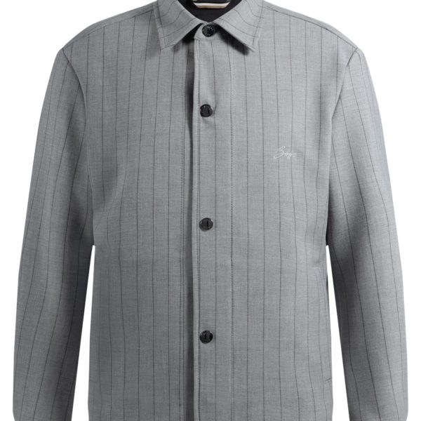Hugo Boss Surchemise Relaxed à rayures et logo manuscrit