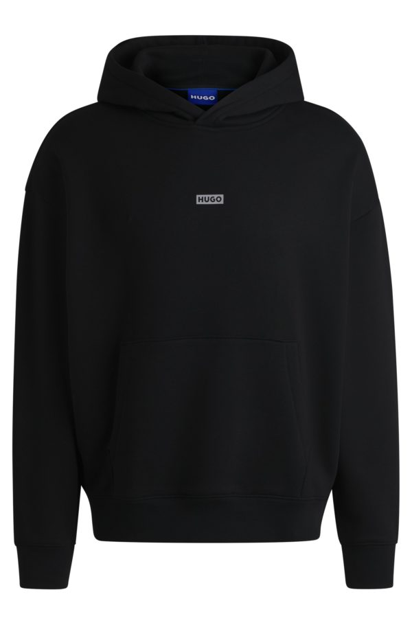 Hugo Boss Sweat à capuche Loose en molleton de coton avec détails logotés