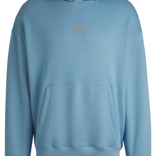 Sweat à capuche Loose en molleton de coton avec détails logotés – Hugo Boss