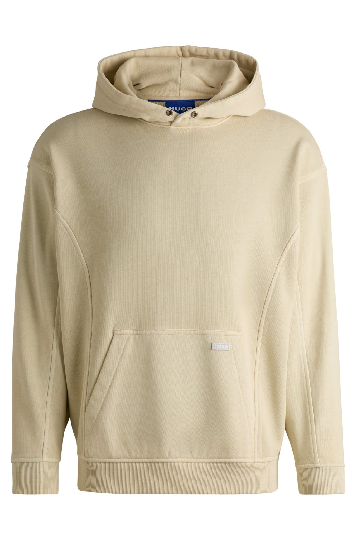 Hugo Boss Sweat à capuche en molleton de coton avec œillets vintage