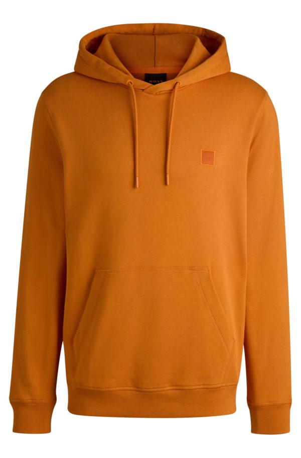 Hugo Boss Sweat à capuche Regular en molleton de coton avec patch logoté