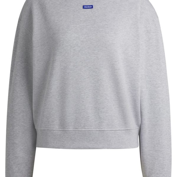 Sweat en molleton de coton avec badge logoté – Hugo Boss